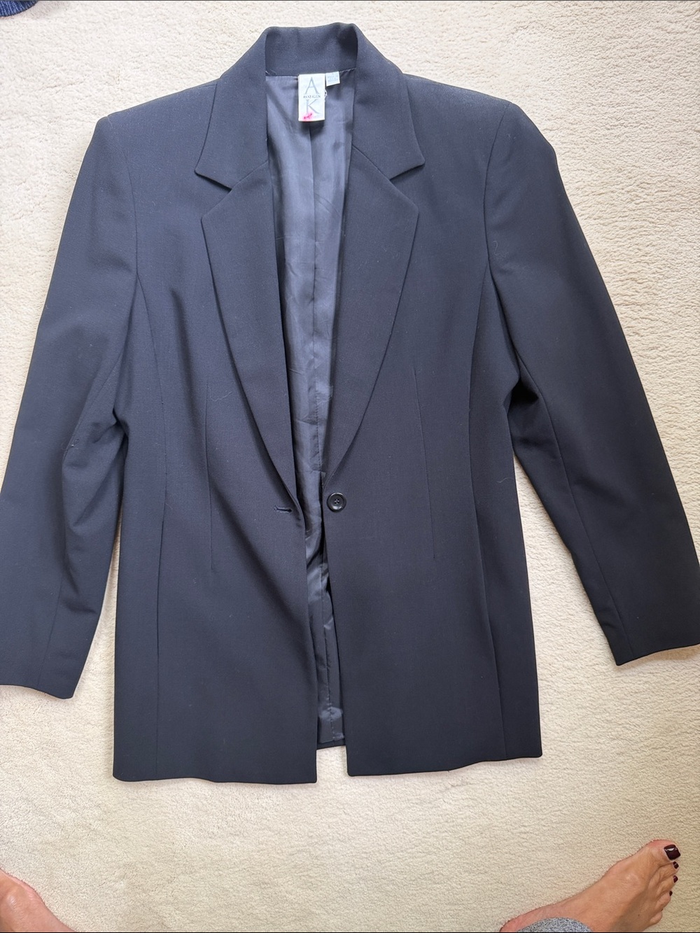 Anne Klein Black Women's Single-Button Blazer